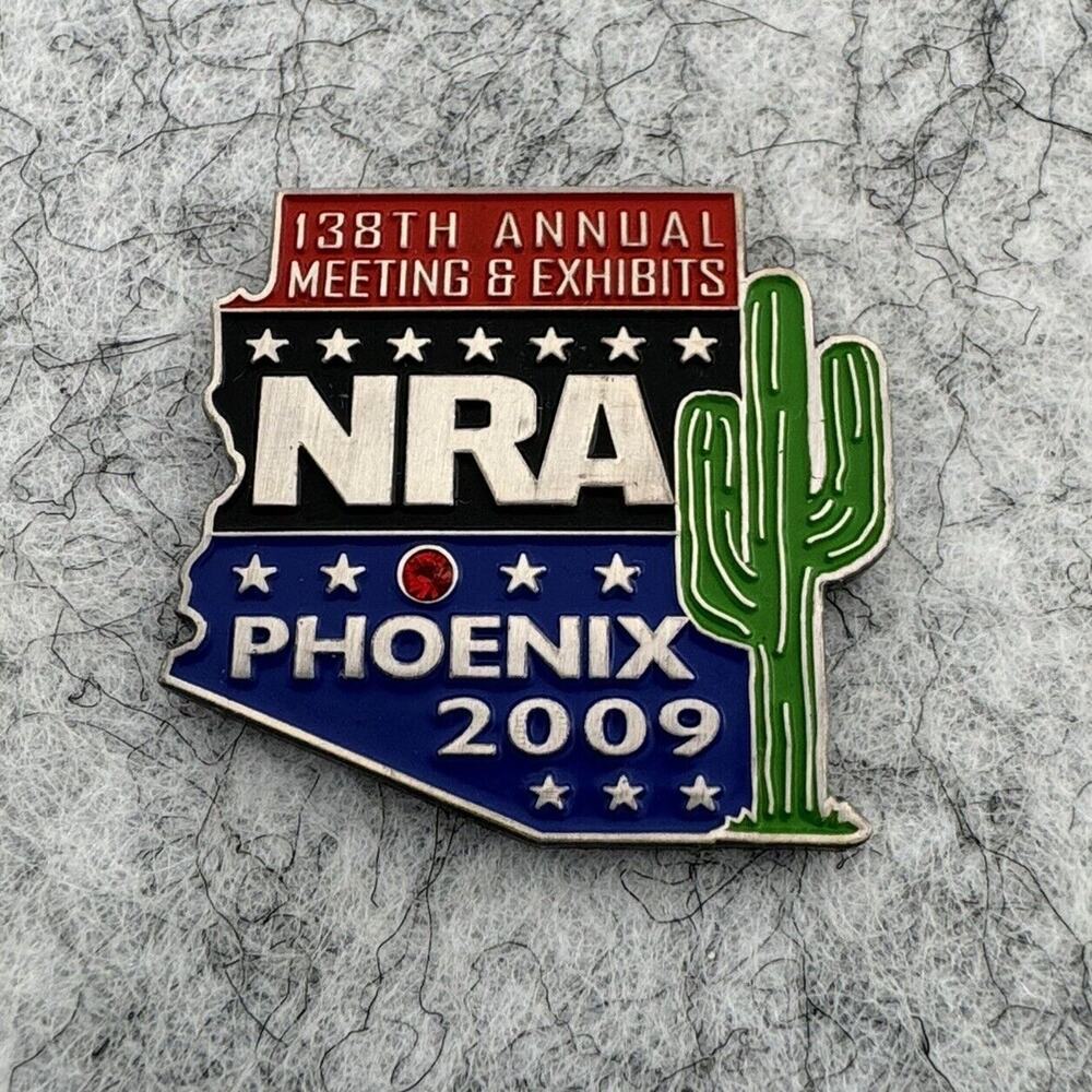 Phoenix Arizona NRA Foundation 2009 138th Annual Meeting Hat Lapel Pinback Blue